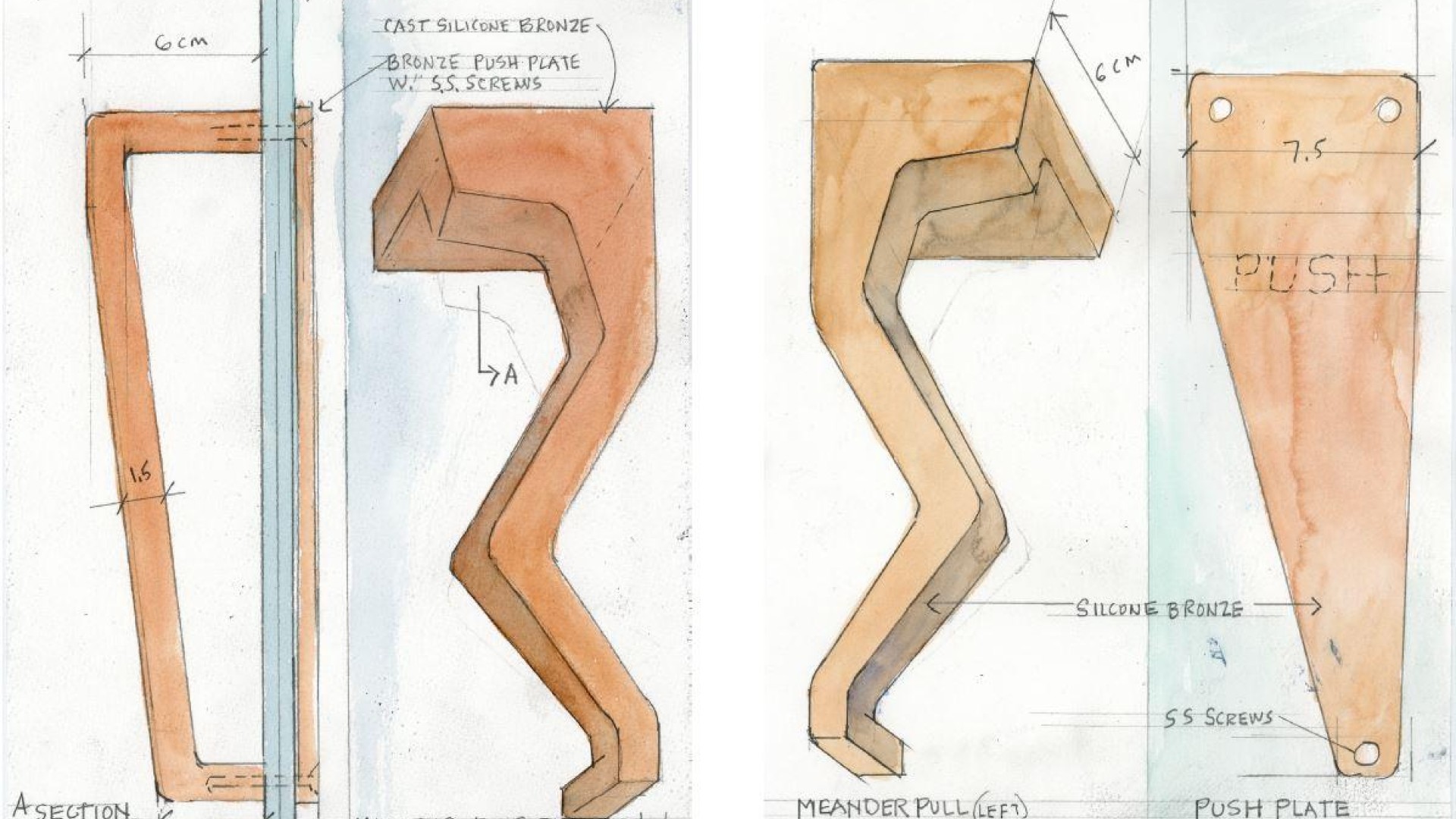 Ray Karppisen ja Steven Hollin kädenjälki ainutlaatuisissa pronssisissa ovenvetimissä